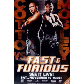 Original Vintage Miguel Cotto vs. Sugar Shane Mosley Boxing Fight Poster