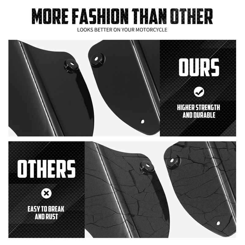 cooideamoto Motorcycle Air Heat Deflector Air Deflector Reflective Saddle Shields