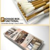 GACDR Pottery Brushes for Glazing,15 Pcs Ceramic Brushes Set with