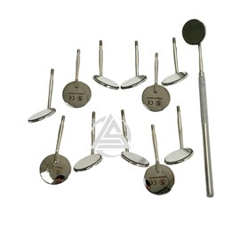 Intraoral Dental Mouth Mirrors #5 (24mm) with Rhodium Coated Front Surface + Mirror Handle - Examination Dental Mouth Mirror - Cone Socket Oral Mirror - Stainless Steel