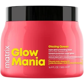 Matrix Super Gloss Protecting Mask, For Dull & Colour-Treated Hair, Enhanced Glow, With Glycolic Acid, AHA and Rosehip Oil, Glow Mania Glazing Queen, 500ml