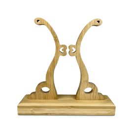 Bamboo Fan Display Stand, Sturdy Holder for Chinese Tuan Shan, Embroidery Round Fan, Elegant Desktop Decor Stand