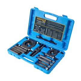 KOOPOOL 12-Piece Bearing Puller, Wheel Hub Puller Set, Wheel Bearing Removal Tool, Blind Bearing Puller, 5 Ton Capacity Bearing Separator with 2’’ and 3’’ Bearing Separator Jaws