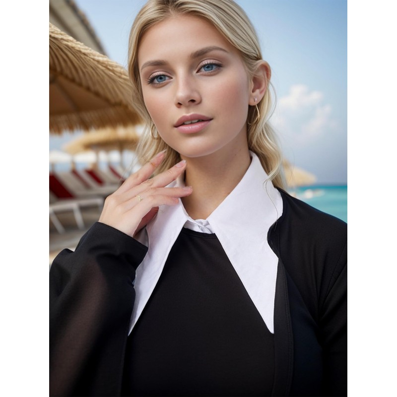 Eyibenlilan Cotton Detachable Pointed White Collar Fake Dicky Collar Cuellos