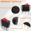 HUAREW Pack of 5 Rocker Switch Illuminated Red ON/OFF SPST