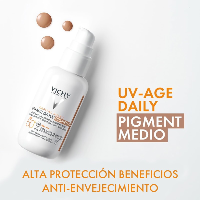 Vichy Capital Soleil UV-Age Daily, getöntes Sonnenfluid mit LSF 50+,