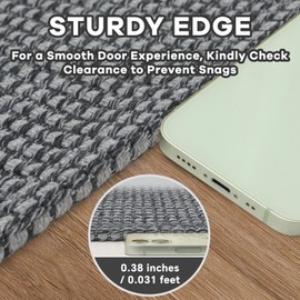 EARTHALL Woven Area Rug 2x3 Ft Washable Rugs for Entryway Braided Non Slip Throw Rugs Door Mat Indoor Outdoor Entrance Small Cotton Woven Carpet for Kitchen Foyer Front Door, Dark Gray