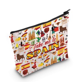 WZMPA Spain Travel Travel Bag Spain Souvenir Gift Take Me To Spain Zipper Pouch Bag Spain Travel Merchandise, Take Spain 2, Fit: