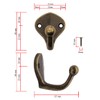 Fuxxer® 6 x Antique Coat Hooks, Towel Hooks, Iron Hooks,