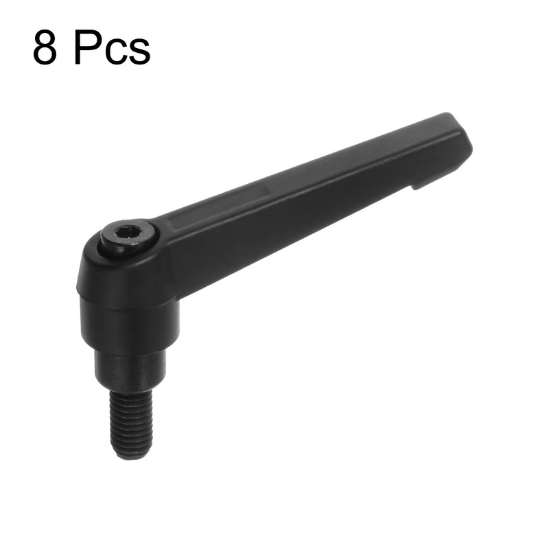 sourcing map 8pcs Adjustable Clamping Lever Handles M8 x 15mm