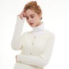 Shinywear Fake Dickies Women's Detachable Collar Turtleneck Mock Turtleneck, White