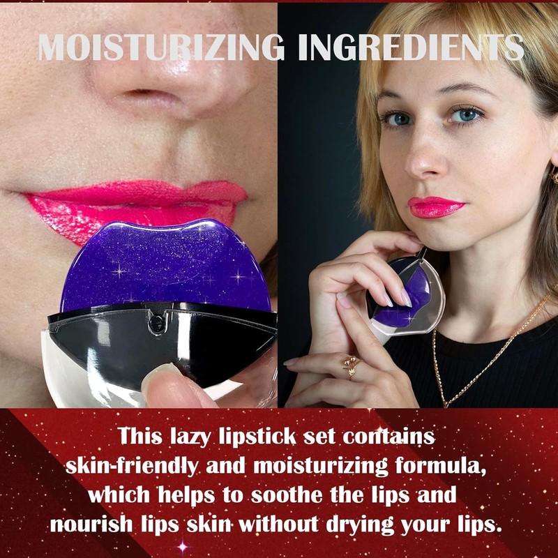 DAGEDA 3 Colors Lazy Lipstick, Pearl Magic Color Changing Lipstick,