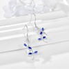 Blue Sapphire Leverback Dangle September Earrings Dragonfly Fish Hook Earring