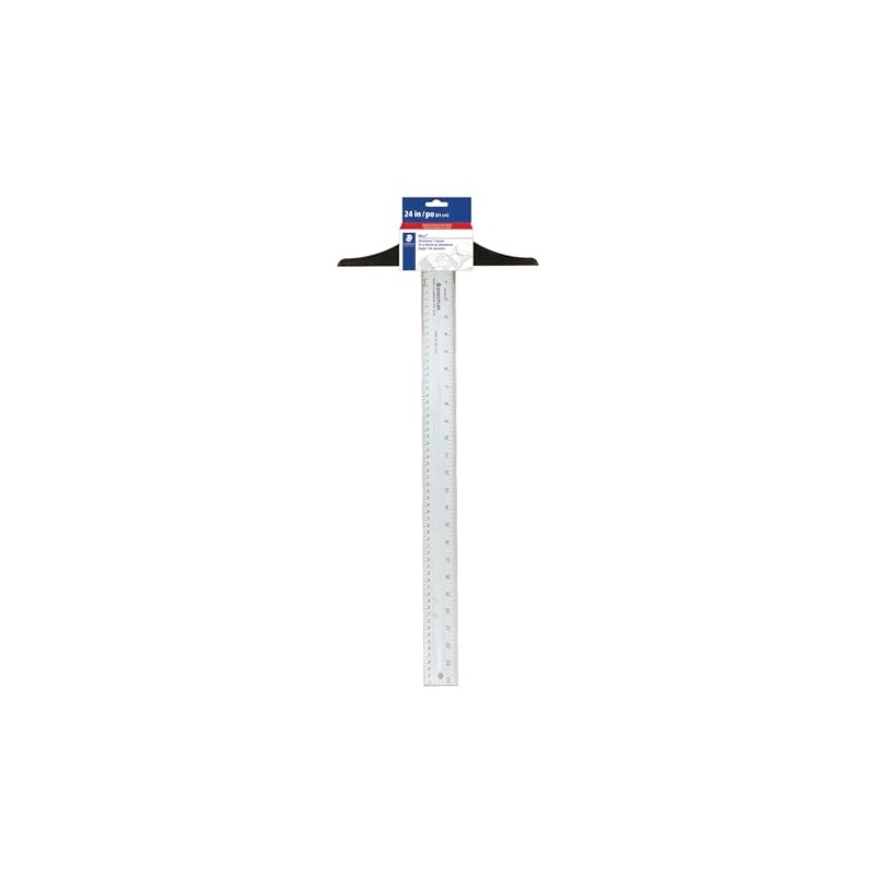Staedtler Aluminum T-Square, 24 Inch Metal Ruler with Calibrated Blade,
