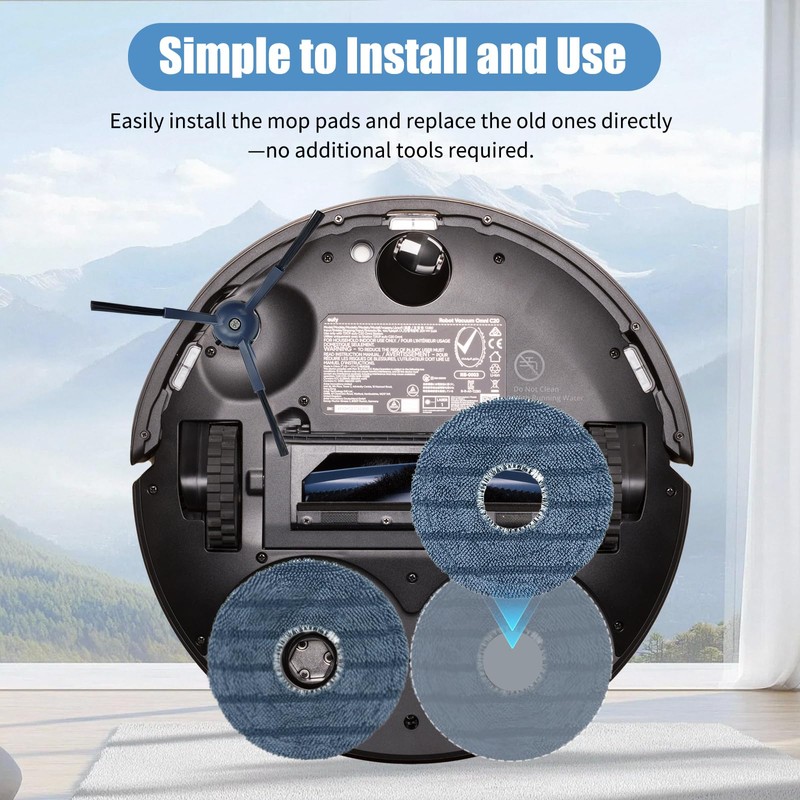 Loszaral 6-Pack C20 Mop Pads Compatible with Eufy Robot Vacuum