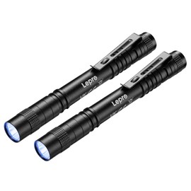 Lepro Black Light Anisakis 365 nm Powerful UV Light for Resin, UV Pen, 0.9 oz (28 g), Ultra Lightweight, Aluminum, Heavy Duty, Handy UV Flashlight, For Pet Pee Dirt Prevention, Clip Included, AAA