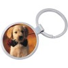 Puppy With Rose Keychain - Includes 1.25 Inch Loop for