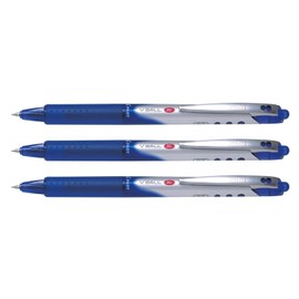 PILOT V-BALL 7 RT Retractable Rollerball Pen Medium Point - Blue (Pack of 3)
