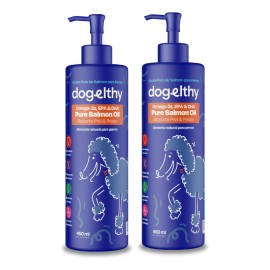 Dogelthy Pack De 2 Aceites De Salmón Para Perro Omega3 450ml