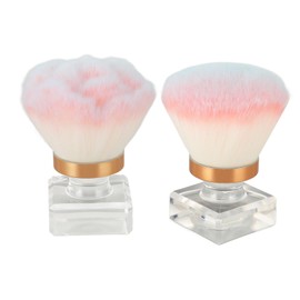 2pcs Makeup Powder Brush Multipurpose Portable Soft Bristles Base Ail Dust Brush for Makeup Nail Art