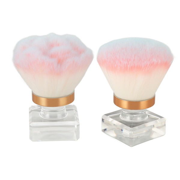 2pcs Makeup Powder Brush Multipurpose Portable Soft Bristles Base Ail