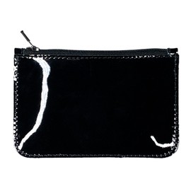 Hide & Drink, Zippered Wallet, Card Case, Folded Bills Storage, Coin Organizer, Travel Accessories, Full Grain Leather, Handmade, Obsidian