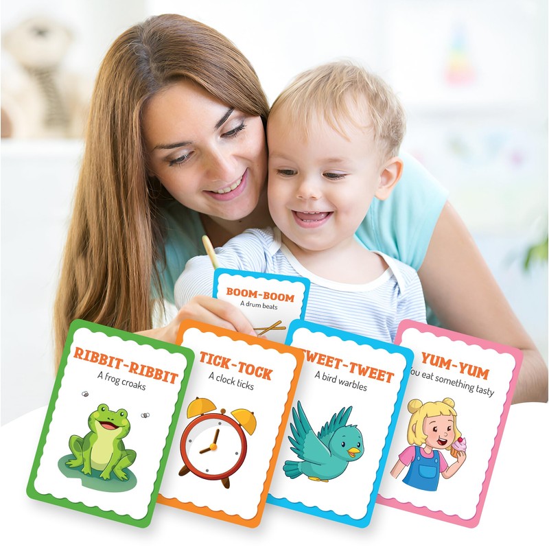 Speech Therapy Flash Cards for Toddlers 1-4, Phonics, Learning Toys