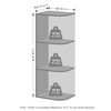 Furinno Reed 3-Tier Space Saving Corner Storage Display Shelf, White