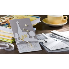 Rayher 29168000 Stempel Einladung - Lasst uns das, 5 x 9 cm