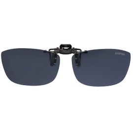 Cliponkeeper 9317 Polarized Front Clip-on Sunglasses, Sunglasses, UV 400 Protection, Ultra Lightweight, Flip-up Type, Large, Wide, Cool,, 12 SM Polarized