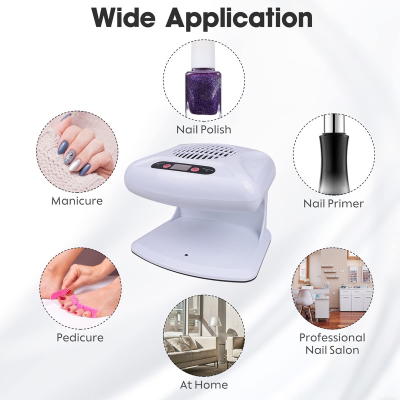 Gegong Air Nail Dryer with Automatic Sensor, 300W Timing Fan