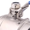 DERNORD Stainless Steel 304 Ball Valve, 2-Piece Full Port Heavy
