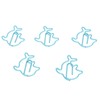 100Pcs Cute Paper Clips Blue Dolphin Style Exquisite Color Strong