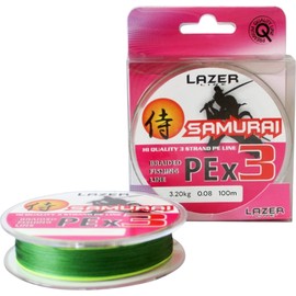 LAZER LINE Fishing Line Braided PE X3 100 m Diameter 0.08 mm Test 3.2 kg - Braided Line Triple - Fishing Tendon - Braided Fishing Line - Round Braided Fishing Lines - Fishing for Carp Pike Perch
