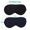 Freshbaffs 100% Silk Sleep Mask Free Ear Plugs Included (Black)