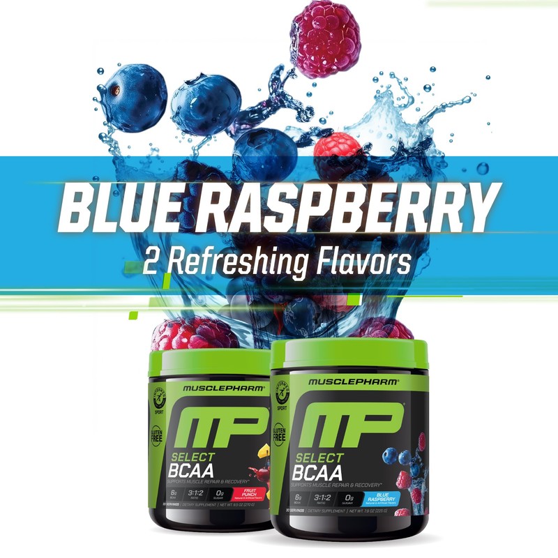 MusclePharm Essentials BCAA Powder, Pre & Post Workout Recovery Drink,