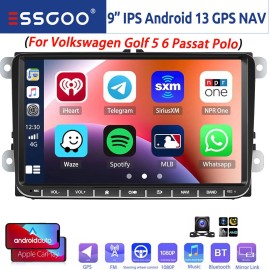 ESSGOO Fits VW Volkswagen Jetta Passat 9" Android 13 Car Stereo Radio Apple Carplay GPS