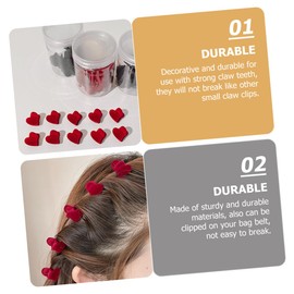 Ipetboom Flat Hair Clips for Styling 16pcs Mini Heart Rabbit Hair Clips Small Accessories for Women Boys and Girls