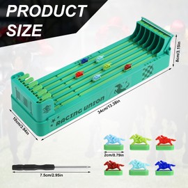 Horse Racing Game, Horse Racing Game Electronic with 6 Horses Portable Interesting Electric for Family Meeting Party Camping
