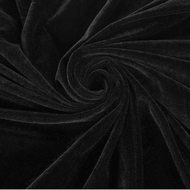 moonfarm Velour Fabric, Black, Width 59.1 inches (150 cm), Length 3.3 - 12.4 ft (1 - 5 m), For Crafts, Background, Slightly Thin (3.3 ft (1 m), Pre-cut