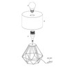 Eglo Carlton 2 Table lamp, 1-Flame Vintage lamp, Bedside lamp