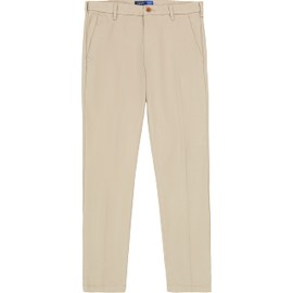 IZOD Men's Big and Tall Performance Stretch Flat Front Pant, Cedarwood Khaki, 42W x 36L