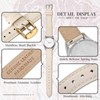 Anbeer Flat Thin Elegant Genuine Leather Watch Strap, Quick Release