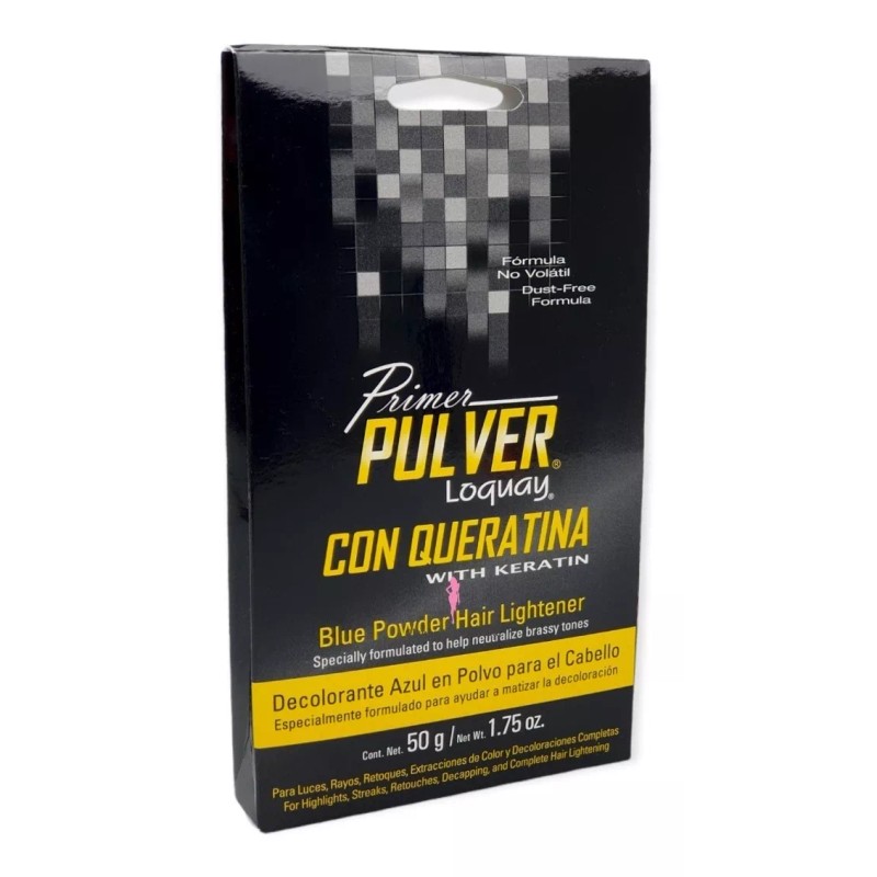 Loquay Polvo Decolorante Profesional Azul Con Queratina 50g Loquay