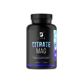 B Life  Citrato de Magnesio Puro  260 cpsulas  2400 mg por porcin  Alta absorcin  Adicionado con Vitamina C y Colgeno  Citrate Mag.                   