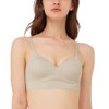 Gunze Kireilabo Fitte Women's Wireless Bra, Molded Cups, white beige,