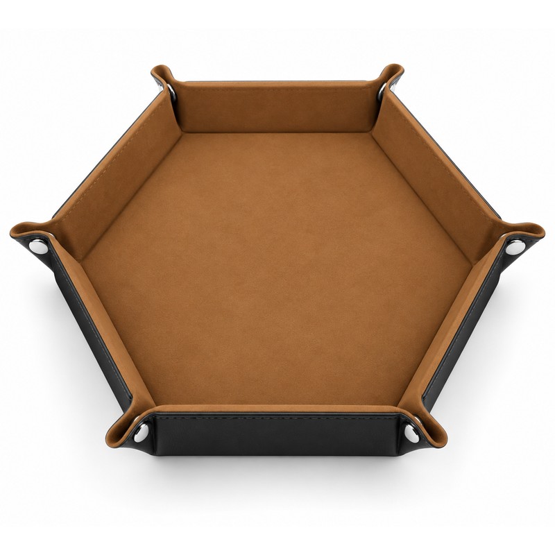 Hexagon Dice Rolling Tray for D&D and RPG Games –