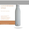 One Green Bottle New Evolution Collection Stainless Steel Flask, Three