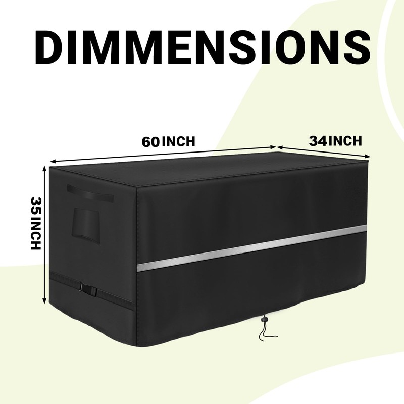 Deck Box Cover Heavy Duty Waterproof Deck Box with Handle,