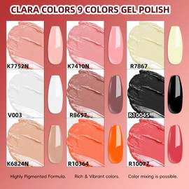 Sponge Pat Paint Nail Gel, 9 Colors Nude Pink White Red Brown Black Ombre Gel Nail Polish Set with 50pcs Nail Sponges 4 Claws Metal Grabber and Brush Painting Nail Art Nutural Extra